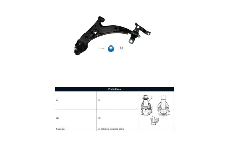 Parilla De Suspension Delantera Toyota Corolla 91-95 Izq Parilla De Suspension Delantera Toyota Corolla 91-95 Izq
