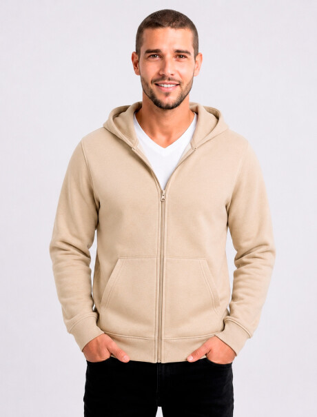 CAMPERA UNISSEX BÁSICA ADULTO BEIGE