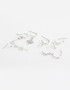 Aros Argollas Set Bañada en Plata Set De Aros Argollas Bañadas En Plata - Plateado