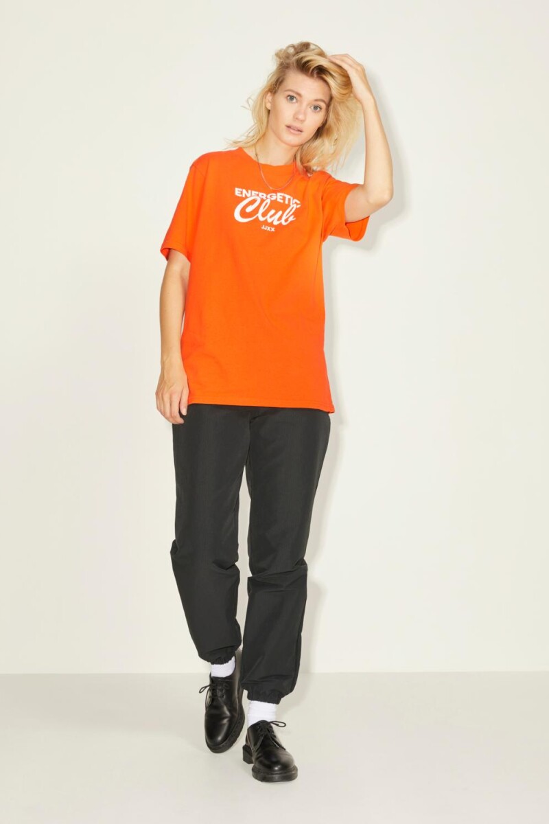 Camiseta Bea Con Estampa Red Orange