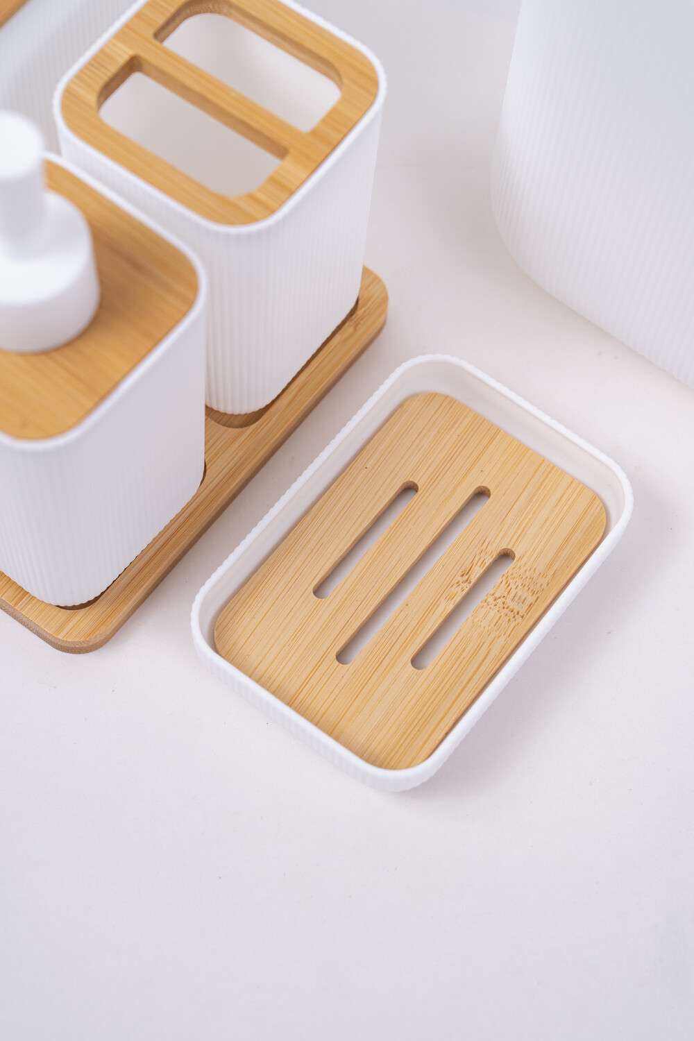 Set De Baño, 4 Piezas Blanco