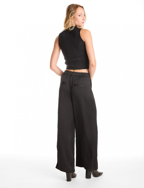 Pantalon Satinado NEGRO