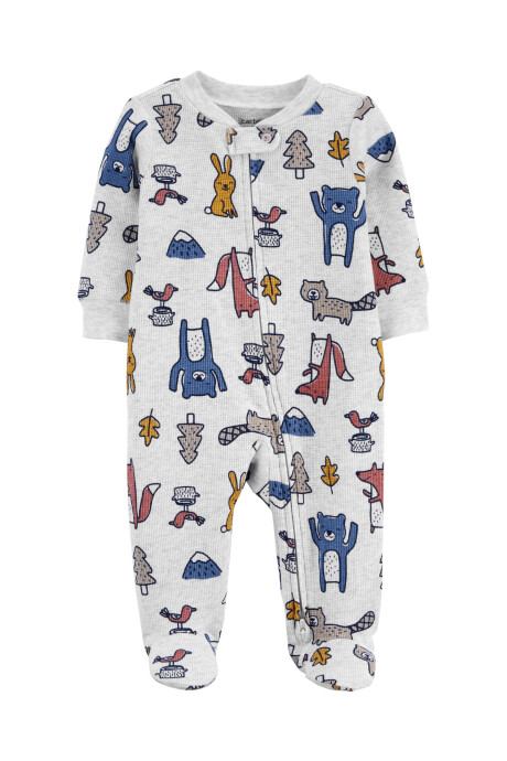 Pijama térmico animales para jugar y dormir con cierre de doble sentido 0