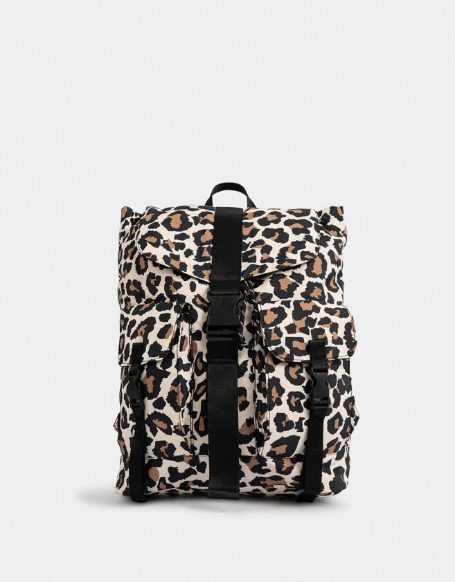 Mochilas Urbanas Estampados Mochila Animal Print Con Solapa - Estampado Animal Print