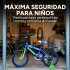 Bicicleta Infantil XMZ Rodado16 Canasto Parrilla Guardabarro Azul 1
