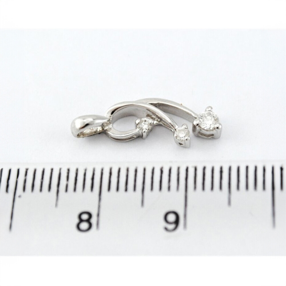 Dije Oro Blanco 18 K Y Brillantes Dije Oro Blanco 18 K Y Brillantes