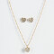 Bijouterie Set Con strass Set De Collar Y Aros Con Strass - Dorado