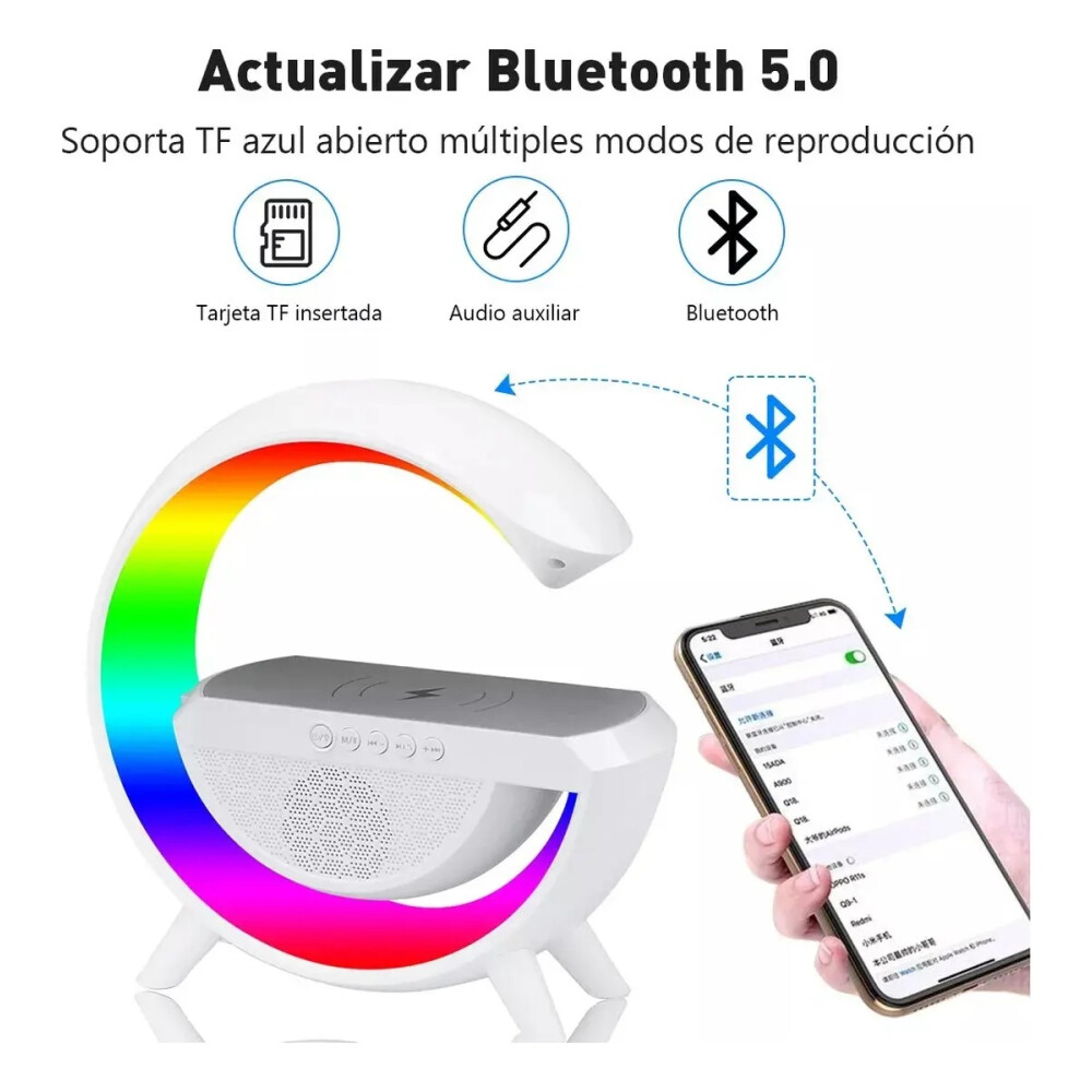 Lámpara Smart Parlante Con Reloj Digital 5 En 1 Lámpara Smart Parlante Con Reloj Digital 5 En 1