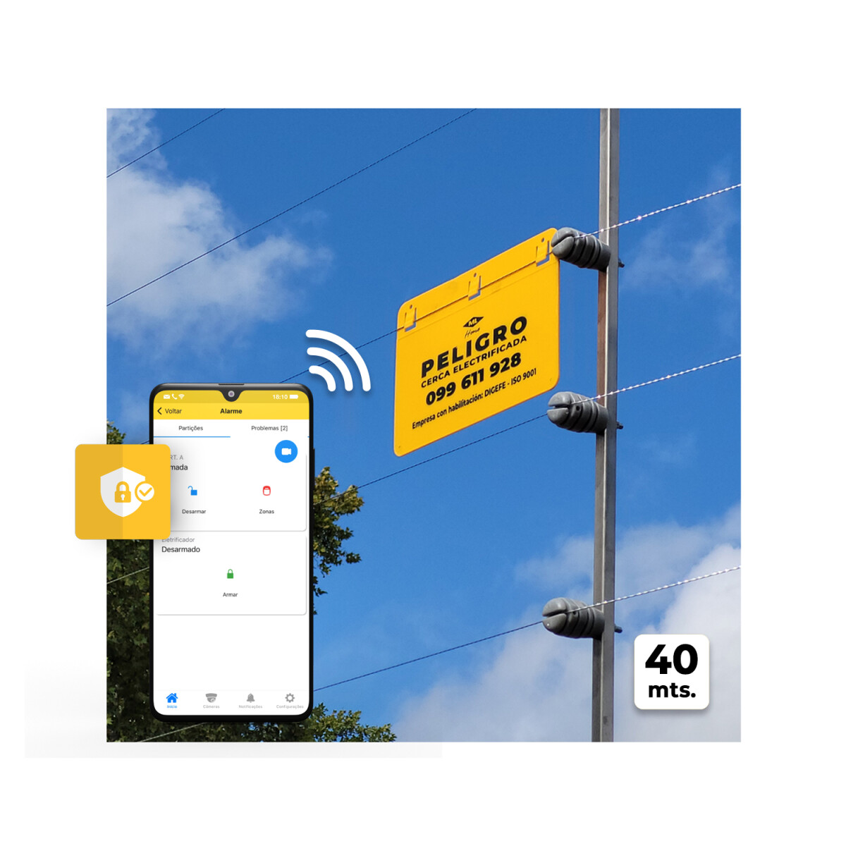 Cerca Eléctrica Con Módulo Smart 40 Mts Lineales 