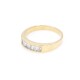 Anillo medio sin fin en oro 18k y brillantes baguettes Anillo medio sin fin en oro 18k y brillantes baguettes