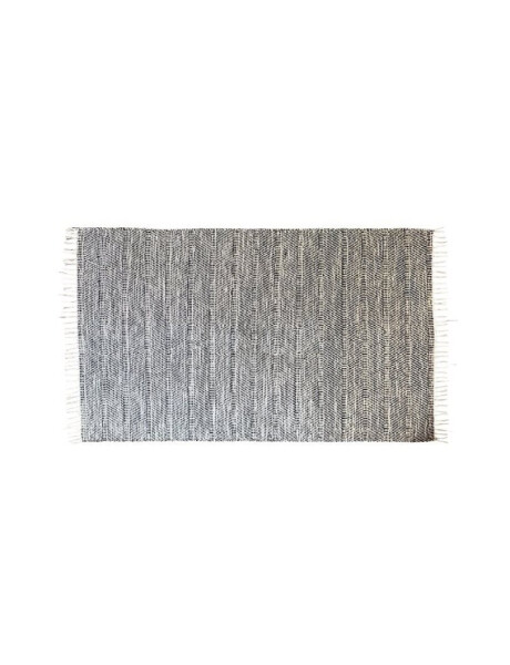 ALFOMBRA 69X114CM JASPEADO FLECOS NATURAL Y NAVY ALFOMBRA 69X114CM JASPEADO FLECOS NATURAL Y NAVY