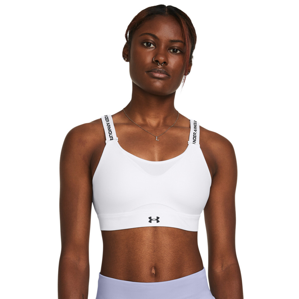 UA Infinity High 2.0 Bra-YLW - WHT-100 