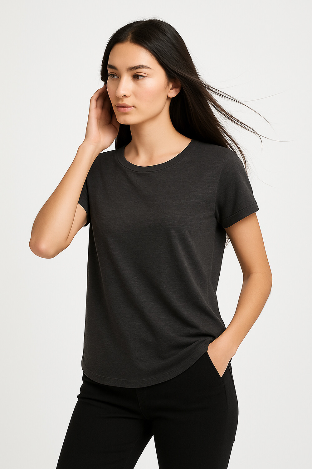 Remera Cordata Gris Oscuro