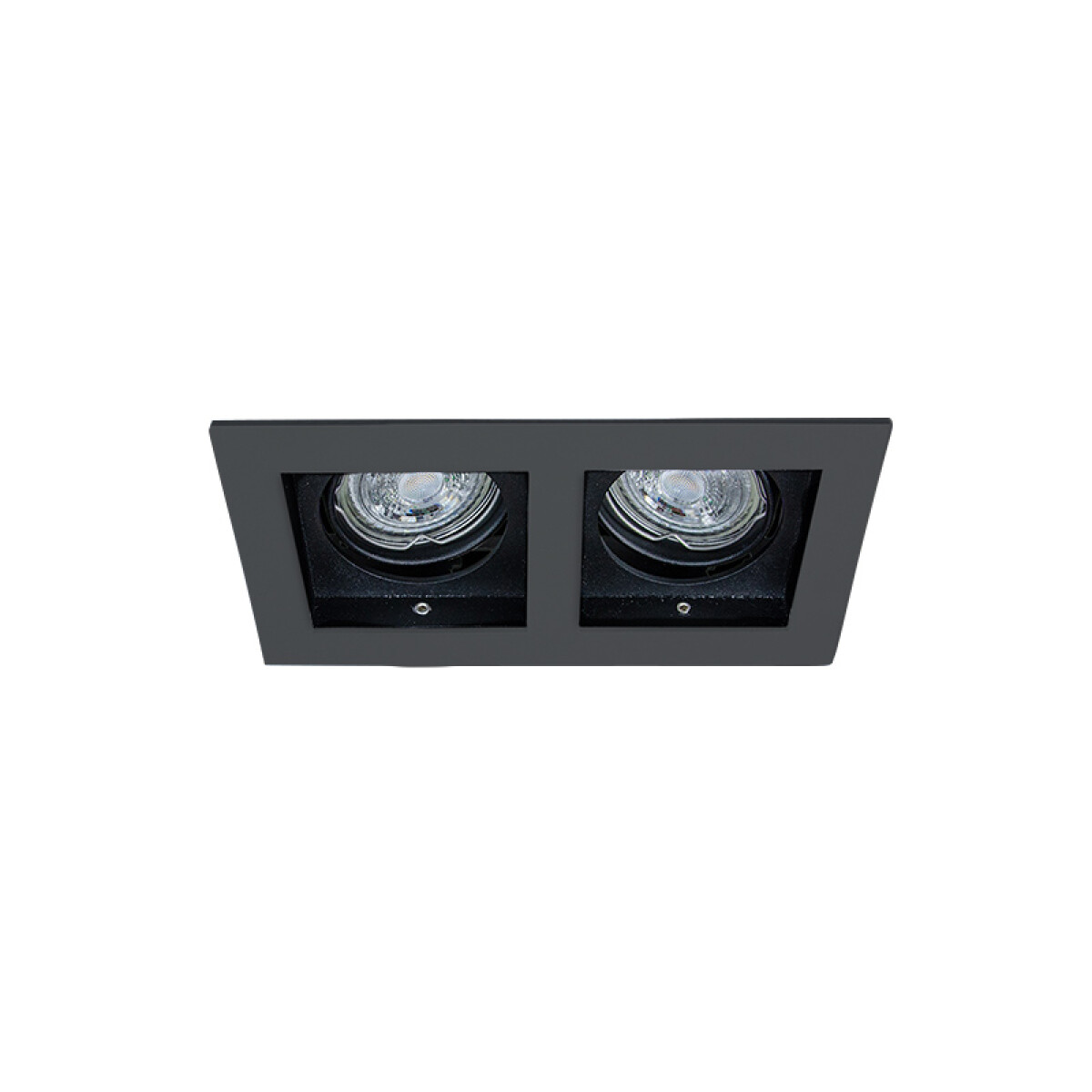Downlight rectangular ZARA negro 2xGU10 (no inc.) - MN0017 