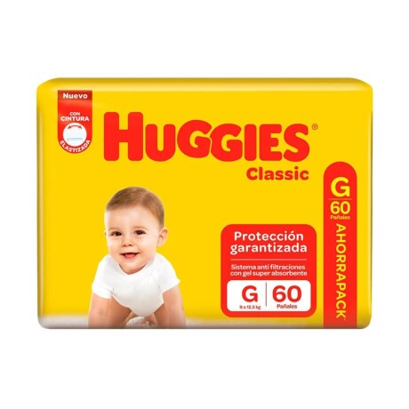 Pañales Huggies Classic G 60 Unidades 001