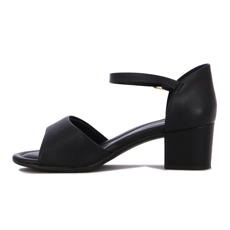 Sandalia Mujer Comfortflex Tira Ancha Con Pulsera Negro