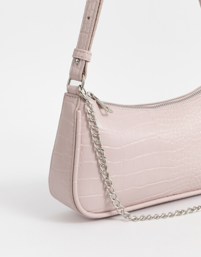 Bandoleras Bandolera Efecto Croco - Rosa Viejo