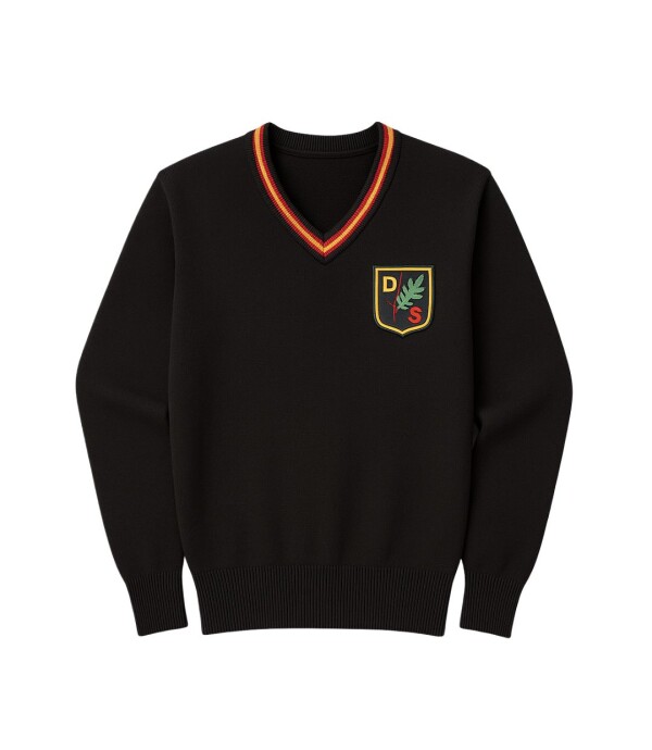 Sweater escote V Alemán SEC Negro