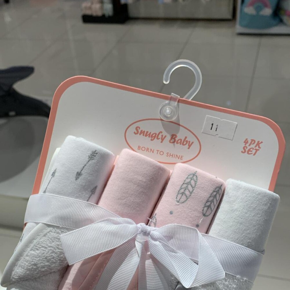 Babitas SNUGLE pack x4 toalla rosa