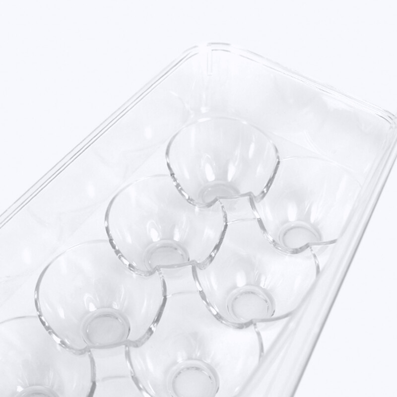 ORGANIZADOR RECT ACRIL TRANSP P/HUEVOS C/TAPA Unica