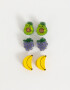 Hebillas Infantiles Frutas Set De Mini Broches Infantiles - Combinacion Tricolor