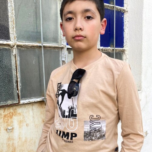 Remera Estampa N+ Beige