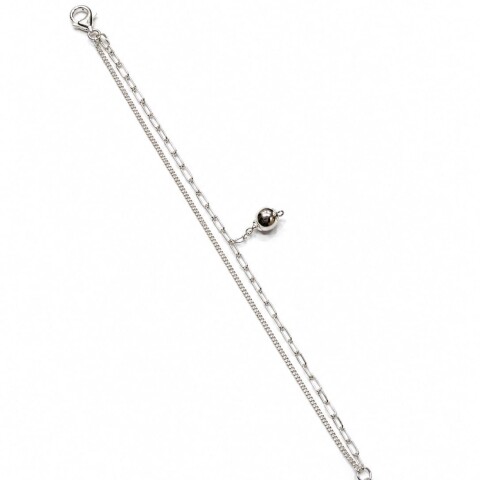 Pulsera doble con colgante bolita Pulsera doble con colgante bolita
