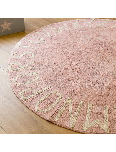 ALFOMBRA REDONDA POP 100CM ROSA LETRAS ALFOMBRA REDONDA POP 100CM ROSA LETRAS
