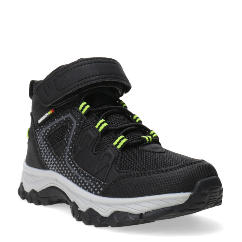 Bota de Niña Croco Kids MONTPELIER acordonada y con velcro Negro