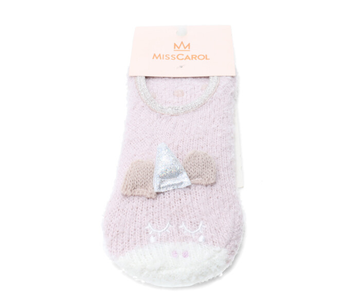 Medias Miss Carol Media Chenille unicornio Rosa