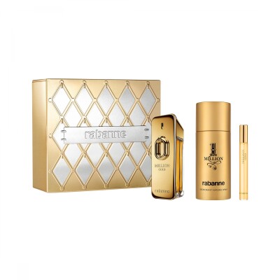 Set Paco Rabanne One Million Gold Edp 100 Ml. Set Paco Rabanne One Million Gold Edp 100 Ml.