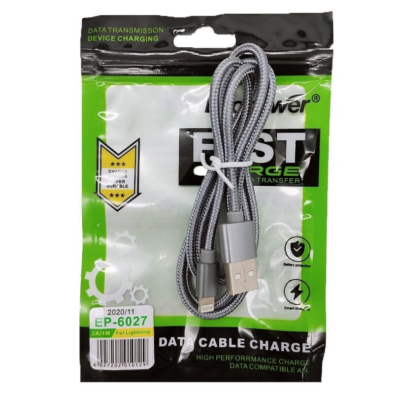 Cable Ecopower USB / Lightning 1M Cable Ecopower USB / Lightning 1M