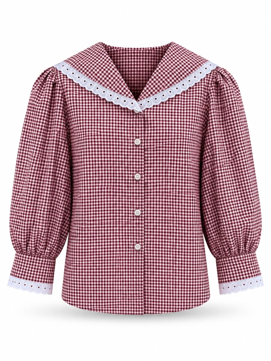 Blusa Marinera Cuadrille - Bordo 