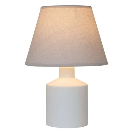 Lampara De Mesa Ceramica D30X43Cm Liso Blanco