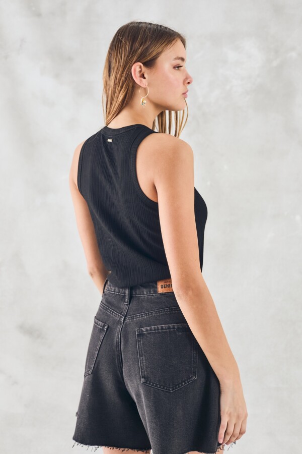 Top Algodón Negro