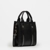 Cartera de Mano Oak en Efecto Cuero Liso Negro