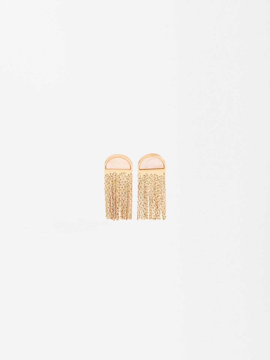 Pendientes Efecto Cascada beige