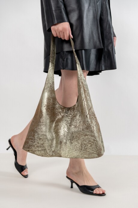 Cartera de cuero Oslo Peltre Gastado