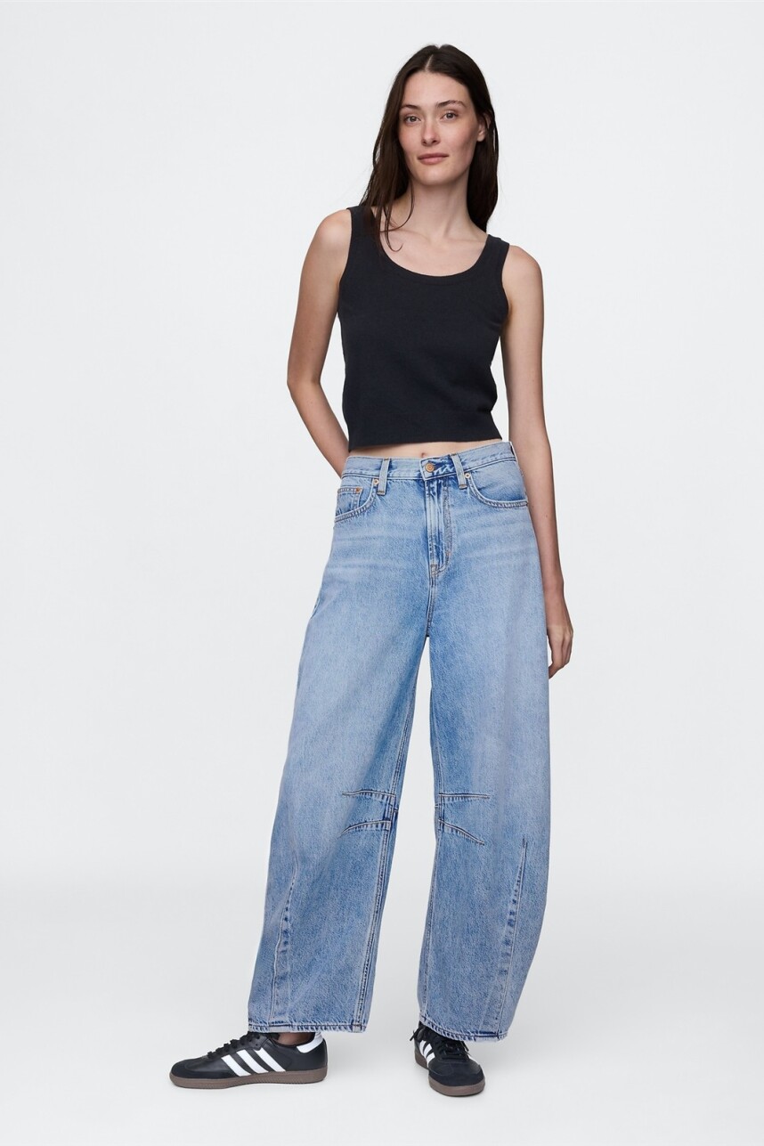 Jean Horseshoe Tiro Alto Mujer Medium Indigo 21