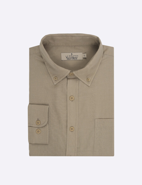 Camisa lisa beige