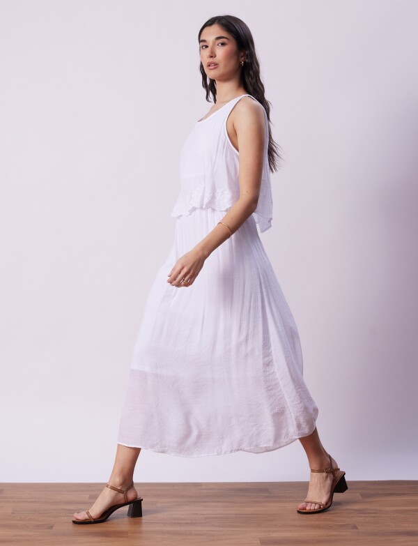 Vestido Maxi Capas BLANCO