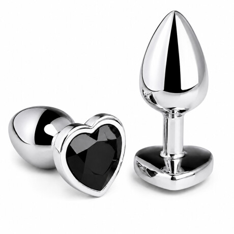 Plug Anal De Acero Con Rubí En Forma De Corazón Medium Plug Anal De Acero Con Rubí En Forma De Corazón Medium