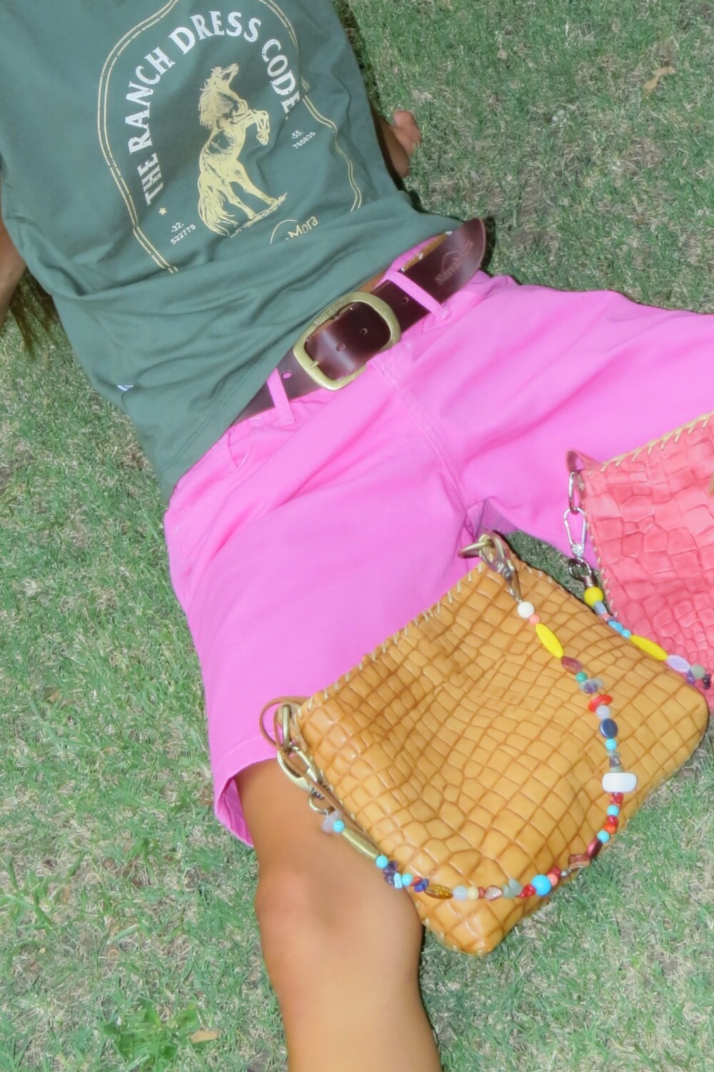 Multi Stone Bag Beige