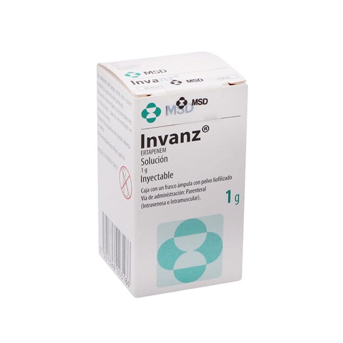 INVANZ (ERTAPENEM 1 G) INYEC. FRASCO X 1 única