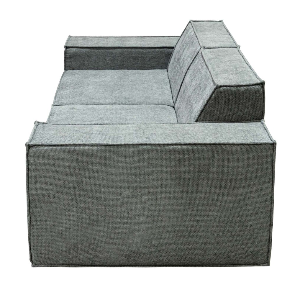 SOFÁ MODULAR 3 CUERPOS ESPUMA GRIS LUNA