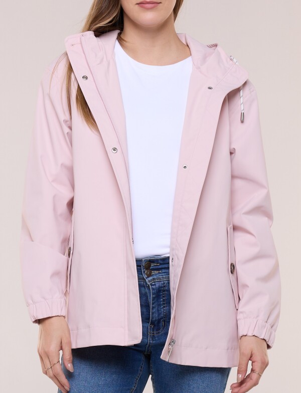 Gabardina Con Capucha Impermeable ROSA