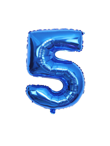 GLOBO NUMERO 5 AZUL