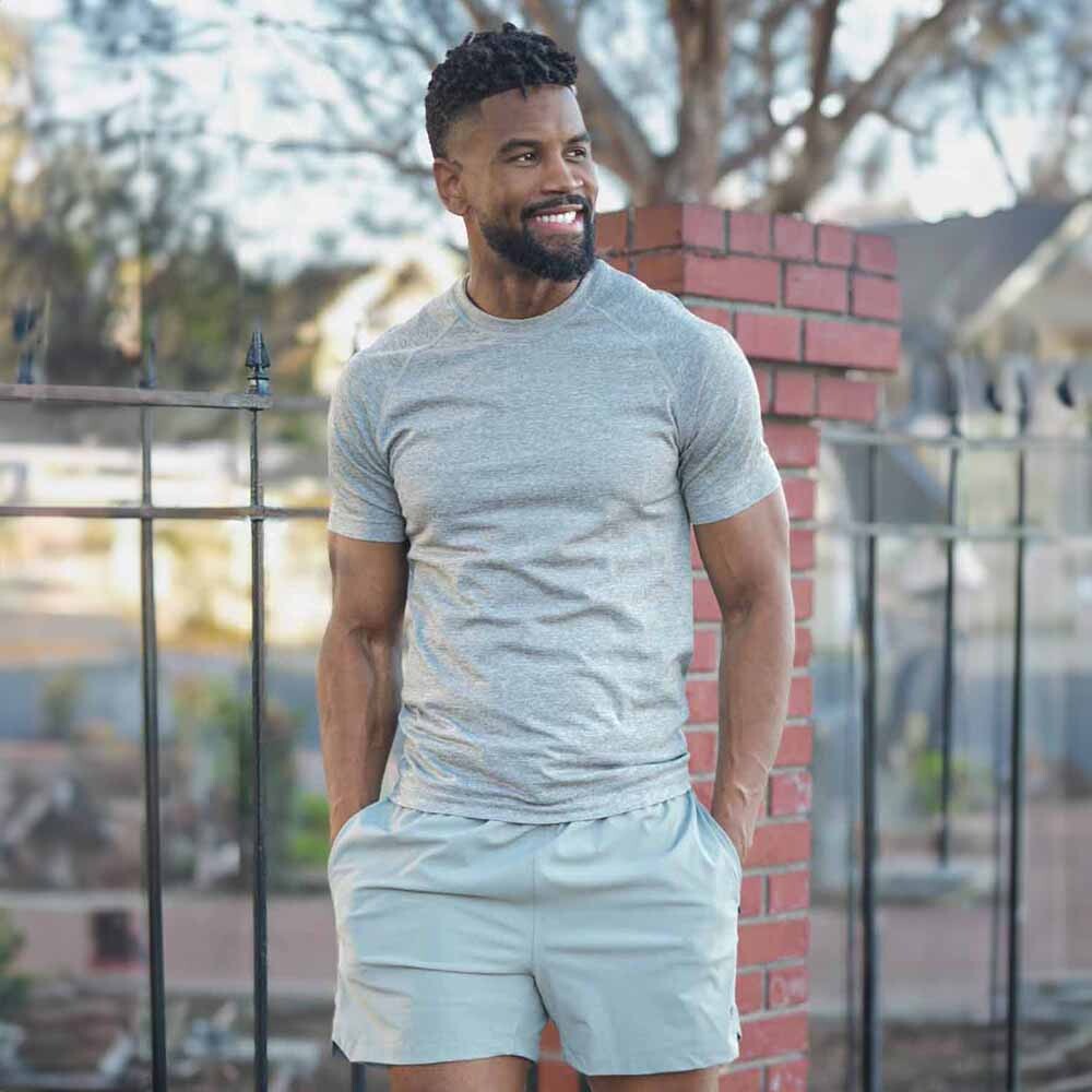 Polo The Training Day Tee Hombre Mid Grey Htr