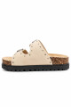 Sandalia Bettina Birky plataforma con tachas BT100 Beige