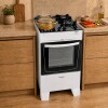 Cocina A Gas James 4 Hornallas Con Mesada De Vidrio Blanca C 690 V Cocina A Gas James 4 Hornallas Con Mesada De Vidrio Blanca C 690 V